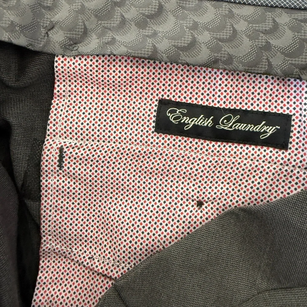 English Laundry Men's Charcoal Dress Pants